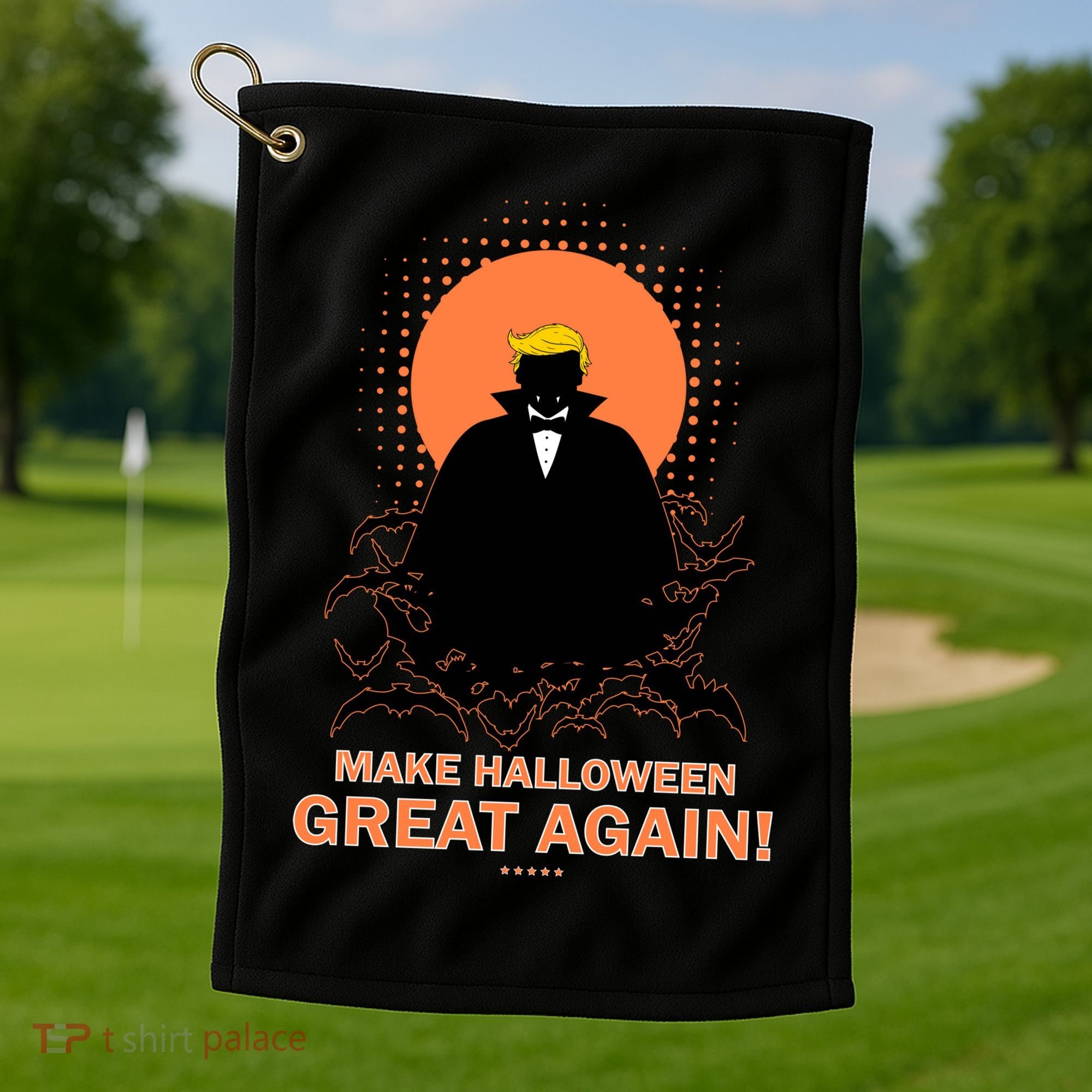 Make Halloween Great Again Trump Golf Towel