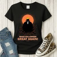 Make Halloween Great Again Trump Women's T-Shirt thumb 3