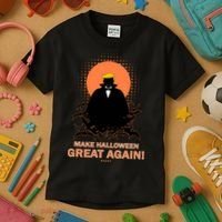 Make Halloween Great Again Trump Kids T-Shirt thumb 3