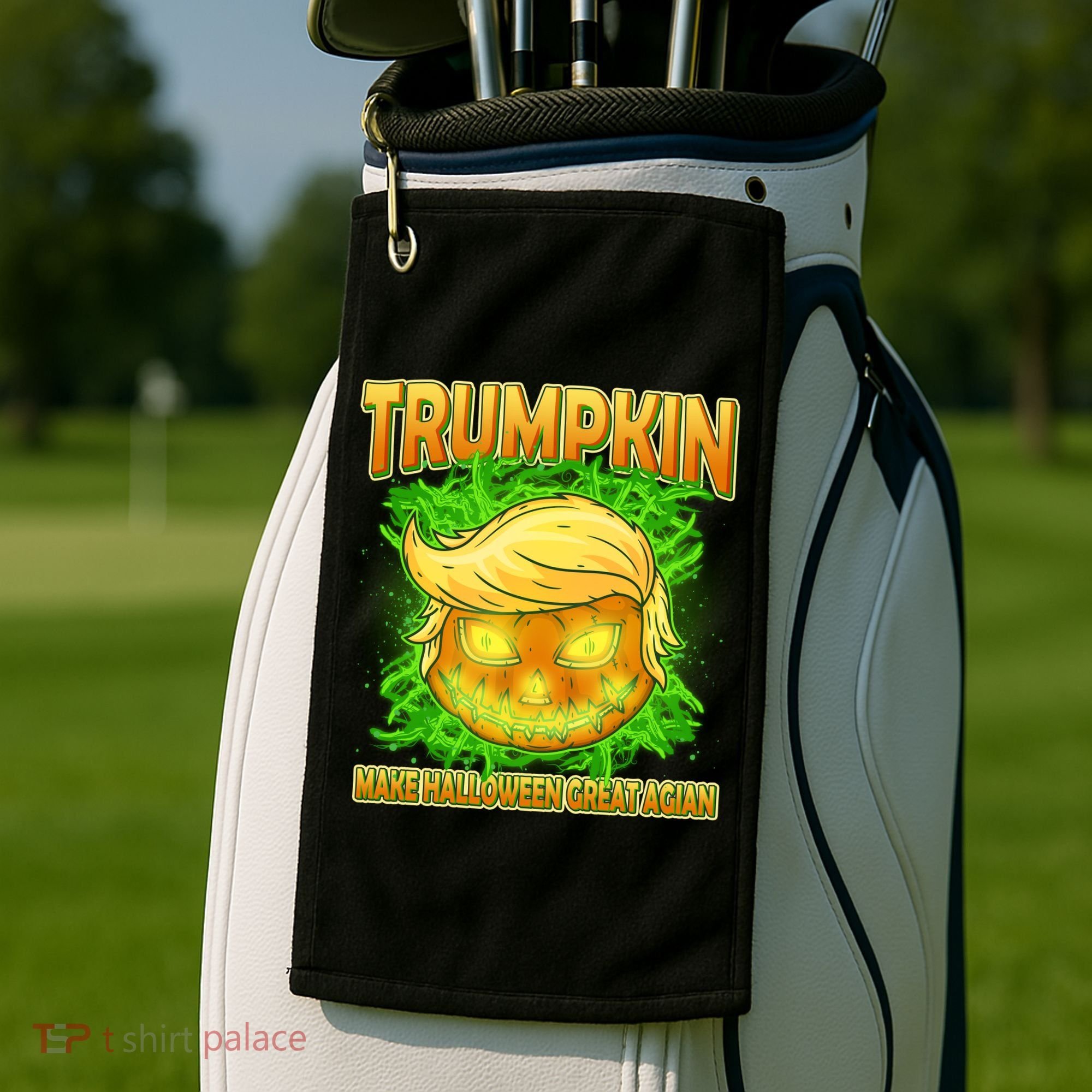 Make Halloween Great Again Trumpkin Golf Towel