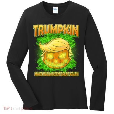 Make Halloween Great Again Trumpkin Women's Long Sleeve Shirt