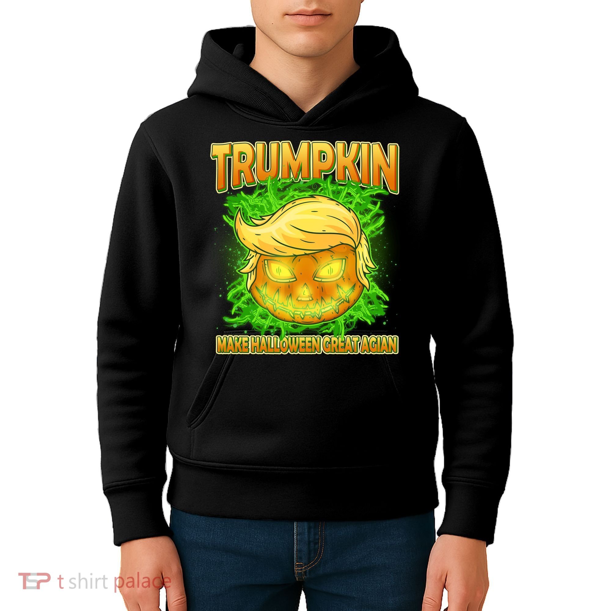 Make Halloween Great Again Trumpkin Kids Hoodie