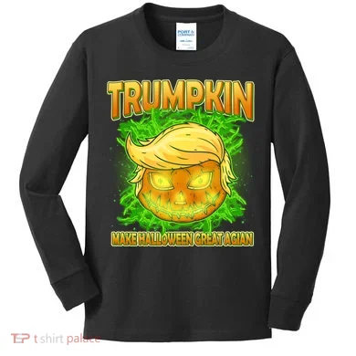 Make Halloween Great Again Trumpkin Kids Long Sleeve Shirt