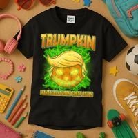 Make Halloween Great Again Trumpkin Kids T-Shirt thumb 3