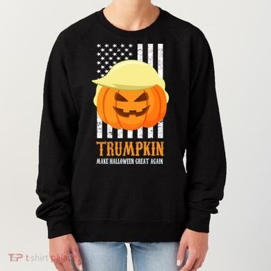 Make Halloween Great Again Trumpkin USA Flag Women's Sweatshirt