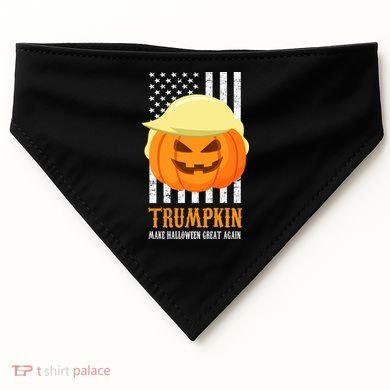 Make Halloween Great Again Trumpkin USA Flag USA-Made Doggie Bandana