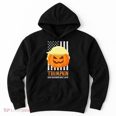 Make Halloween Great Again Trumpkin USA Flag Hoodie