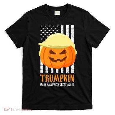 Make Halloween Great Again Trumpkin USA Flag T-Shirt