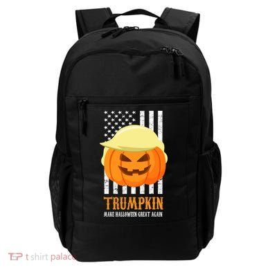 Make Halloween Great Again Trumpkin USA Flag Backpack