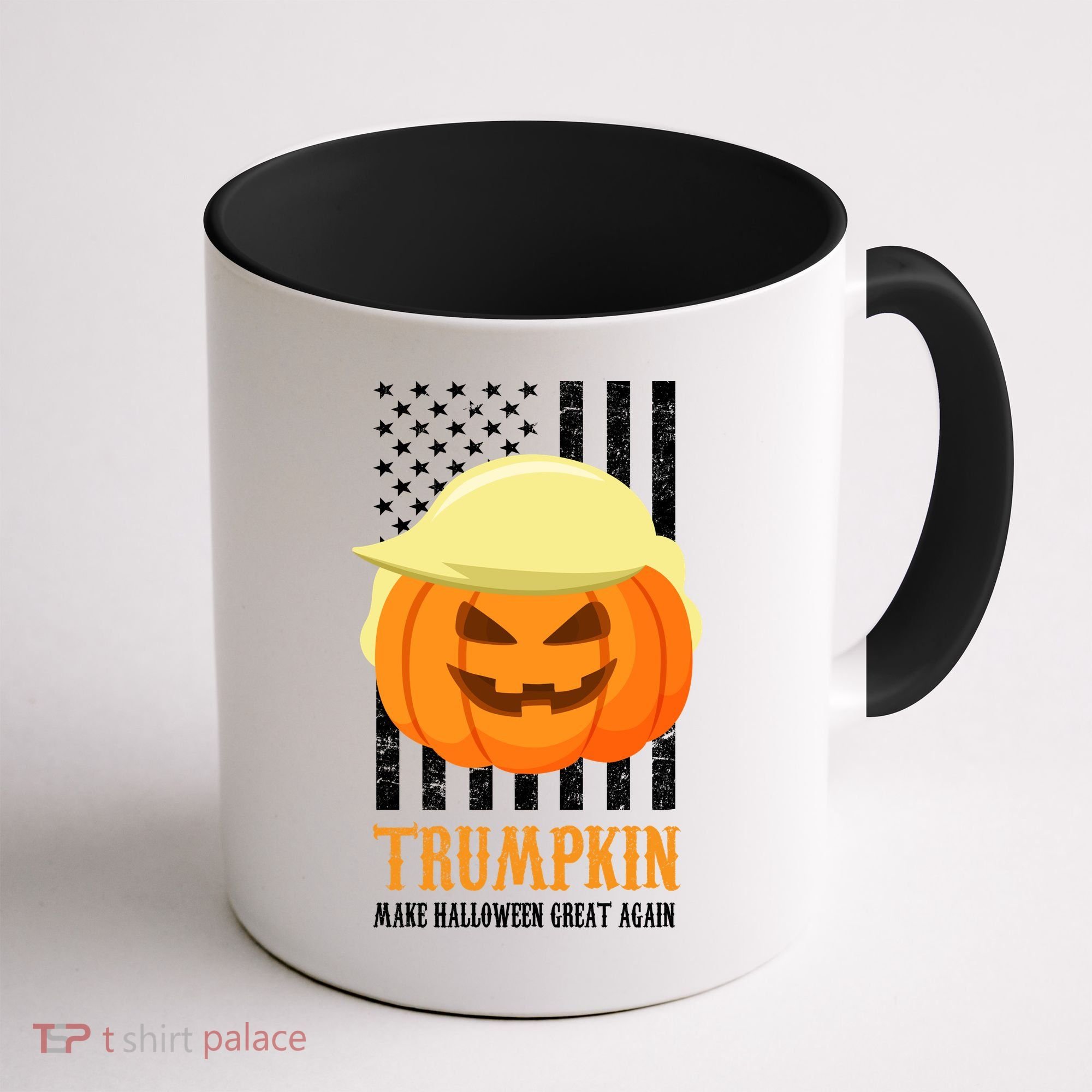 Make Halloween Great Again Trumpkin USA Flag Coffee Mug