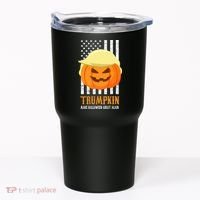 Make Halloween Great Again Trumpkin USA Flag Tumbler thumb 0
