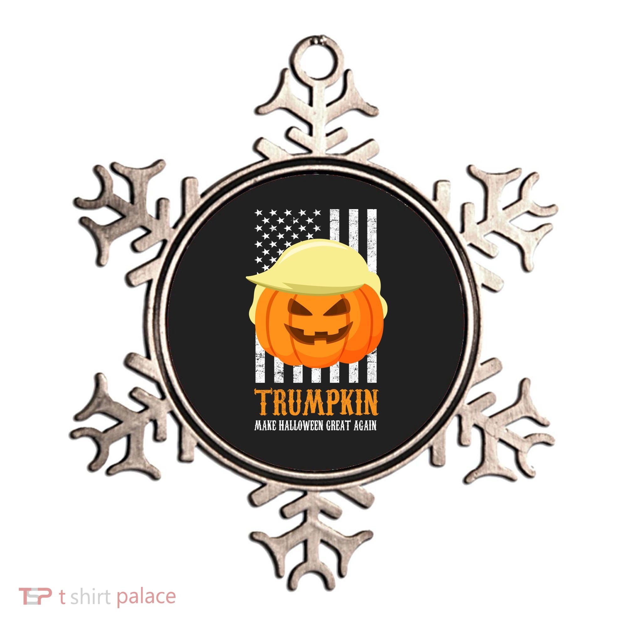 Make Halloween Great Again Trumpkin USA Flag Ornament