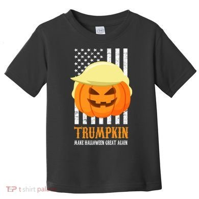 Make Halloween Great Again Trumpkin USA Flag Toddler T-Shirt