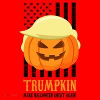 Make Halloween Great Again Trumpkin USA Flag Santa Hat thumb 1