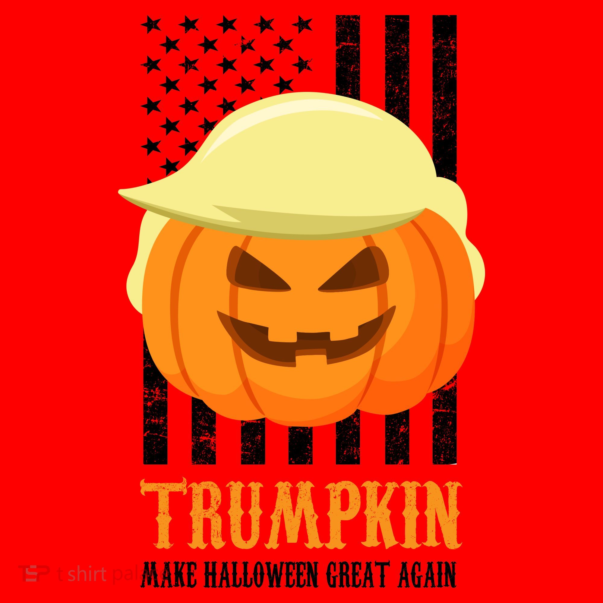 Make Halloween Great Again Trumpkin USA Flag Santa Hat