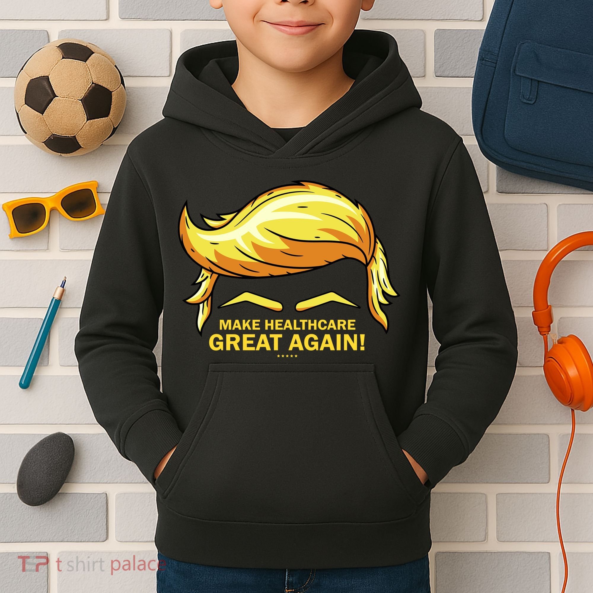 Make Health Care Great Again Trump Kids Hoodie