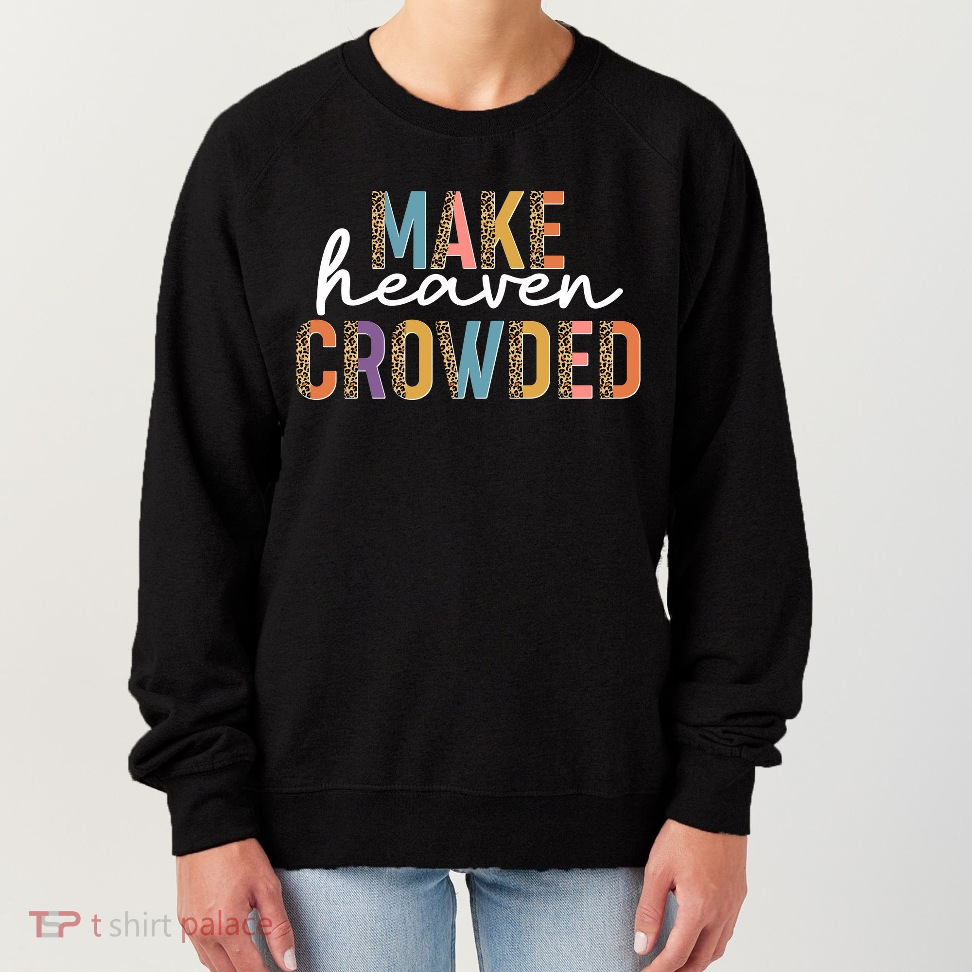 Make Heaven Crowded Leopard Print Pattern Women's Sweatshirt