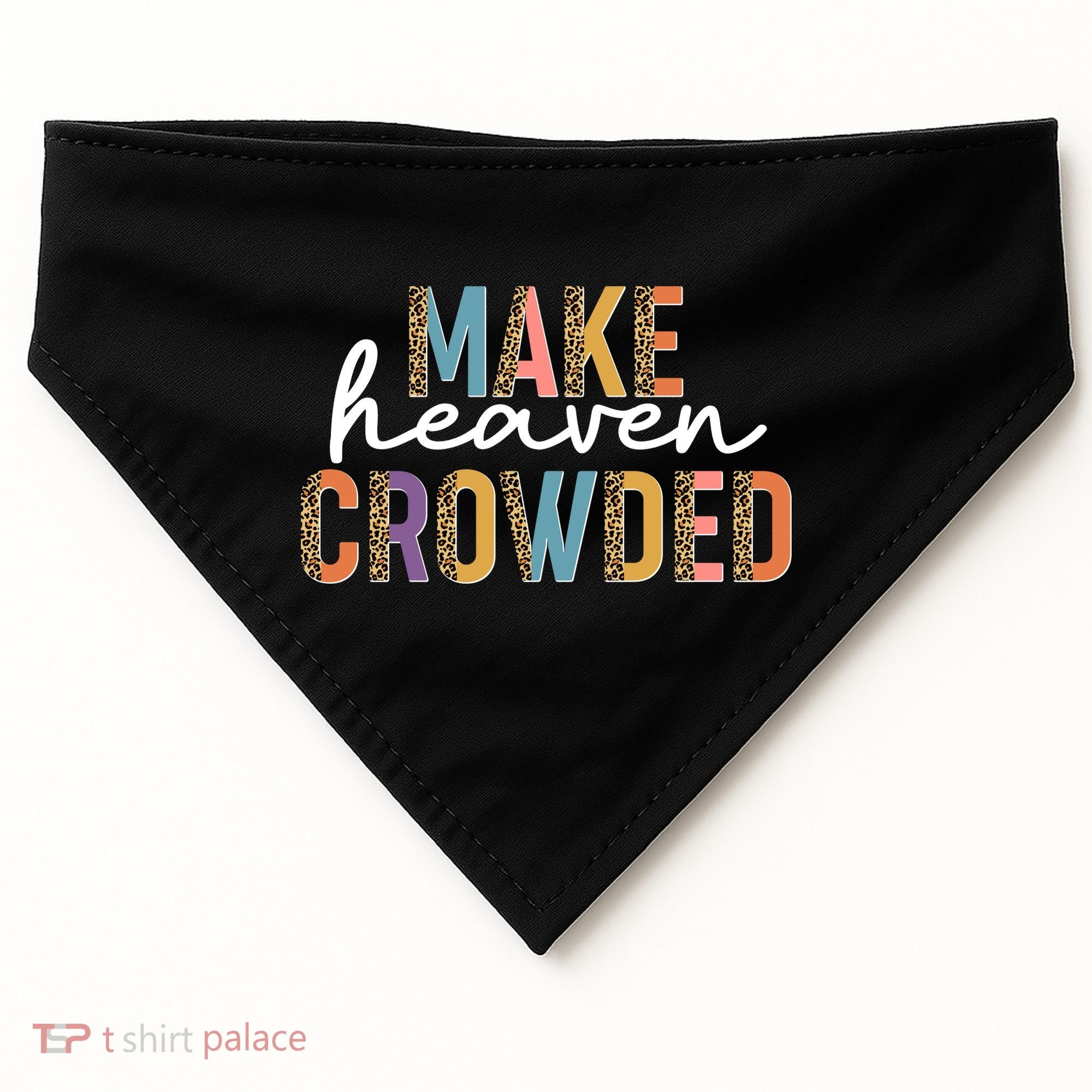 Make Heaven Crowded Leopard Print Pattern USA-Made Doggie Bandana