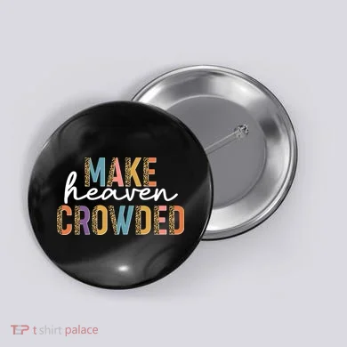Make Heaven Crowded Leopard Print Pattern Button