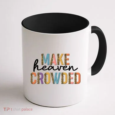 Make Heaven Crowded Leopard Print Pattern Coffee Mug back