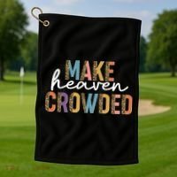 Make Heaven Crowded Leopard Print Pattern Golf Towel thumb 1