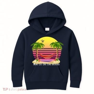 Make Life One Long Weekend Kids Hoodie