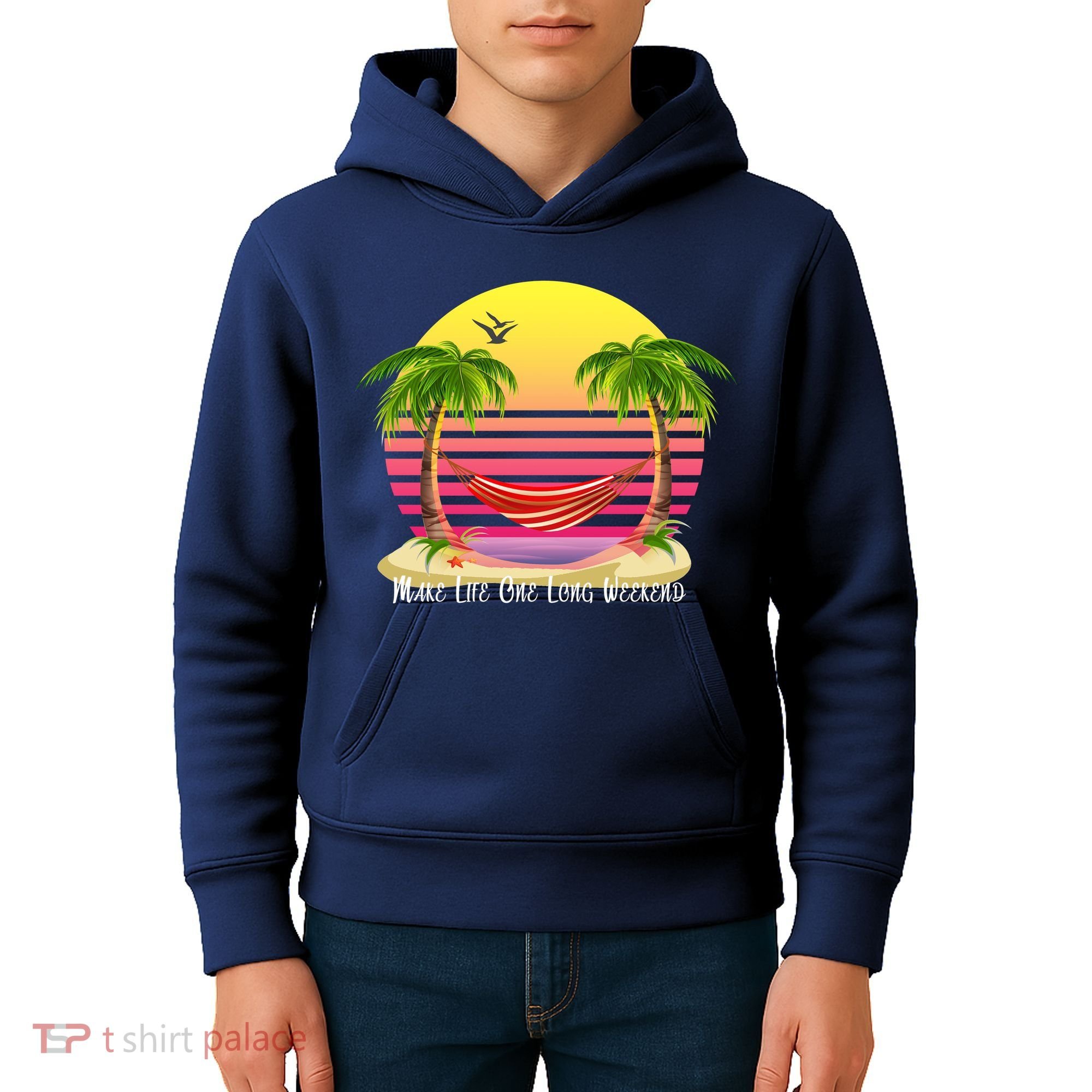 Make Life One Long Weekend Kids Hoodie