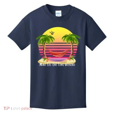 Make Life One Long Weekend Kids T-Shirt