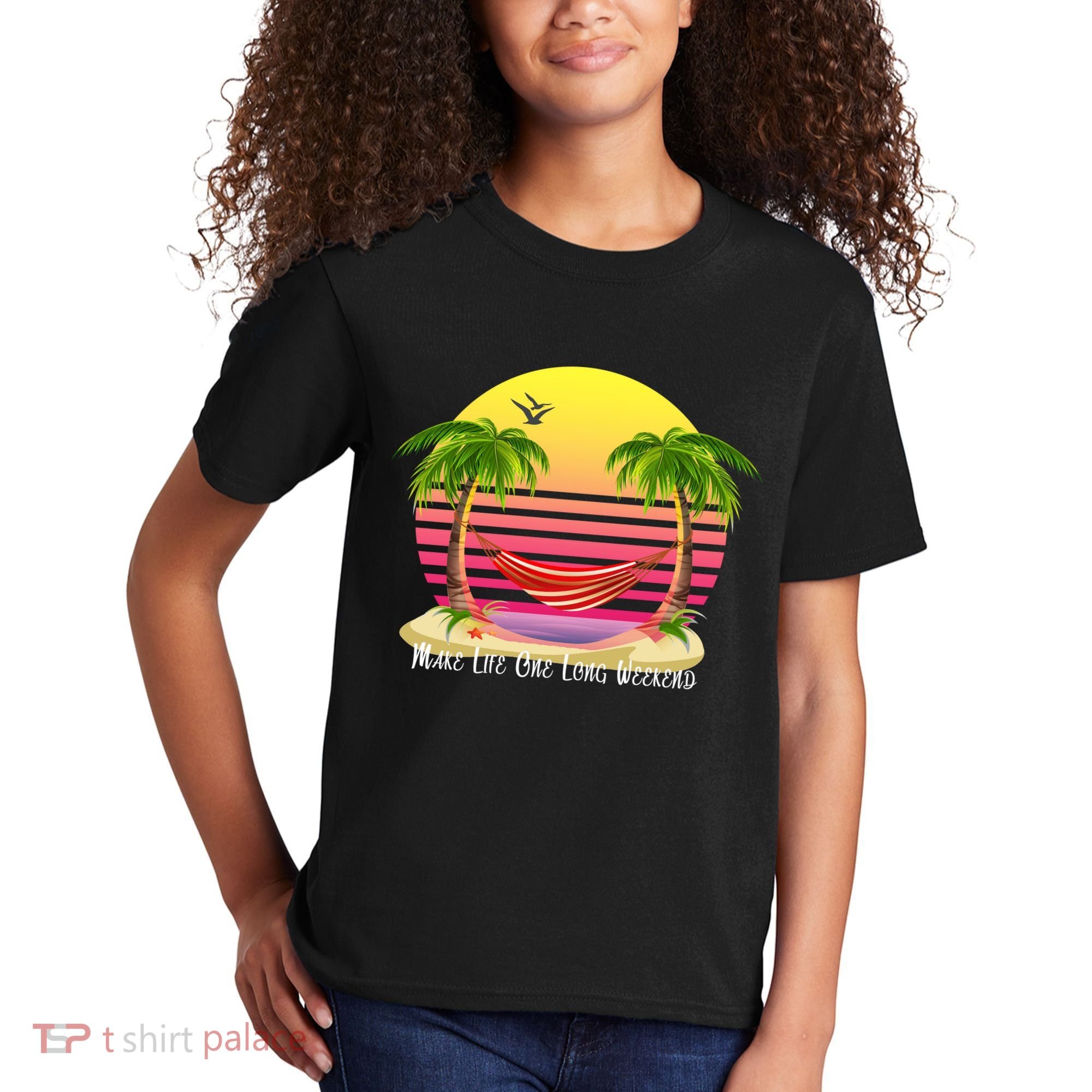 Make Life One Long Weekend Kids T-Shirt