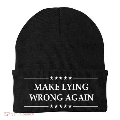 Make Lying Wrong Again Anti Trump Beanie
