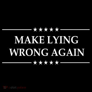 Make Lying Wrong Again Anti Trump Cropped Pullover Crew