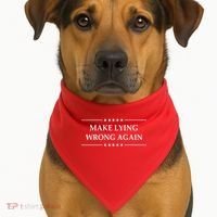 Make Lying Wrong Again Anti Trump USA-Made Doggie Bandana thumb 1