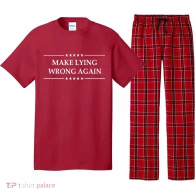 Make Lying Wrong Again Anti Trump Pajama Set