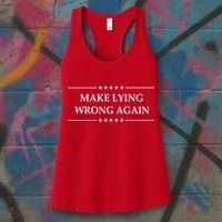 Make Lying Wrong Again Anti Trump Women's Tank Top thumb 3
