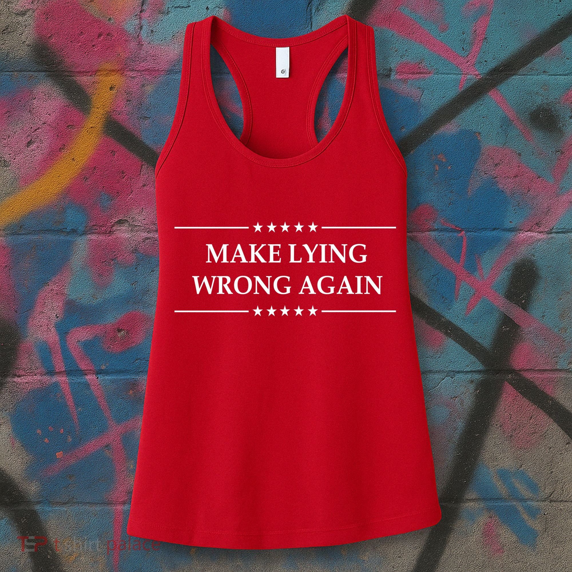 Make Lying Wrong Again Anti Trump Women's Tank Top