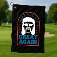 Make Mullets Great Again Golf Towel thumb 1