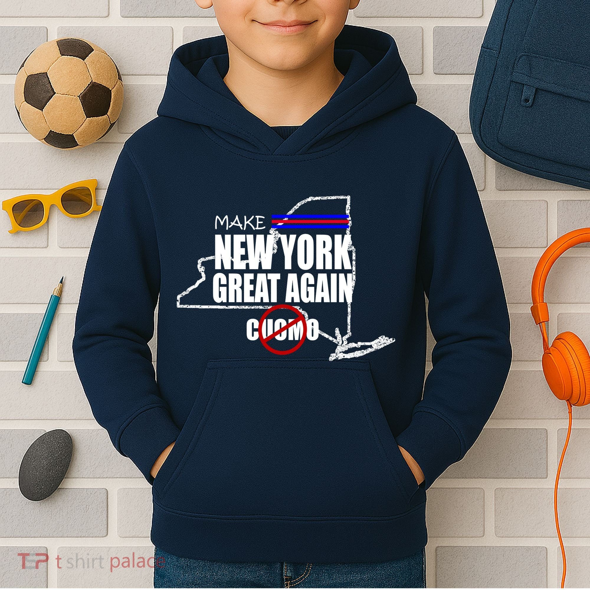 Make New York Great Again No More Cuomo Kids Hoodie
