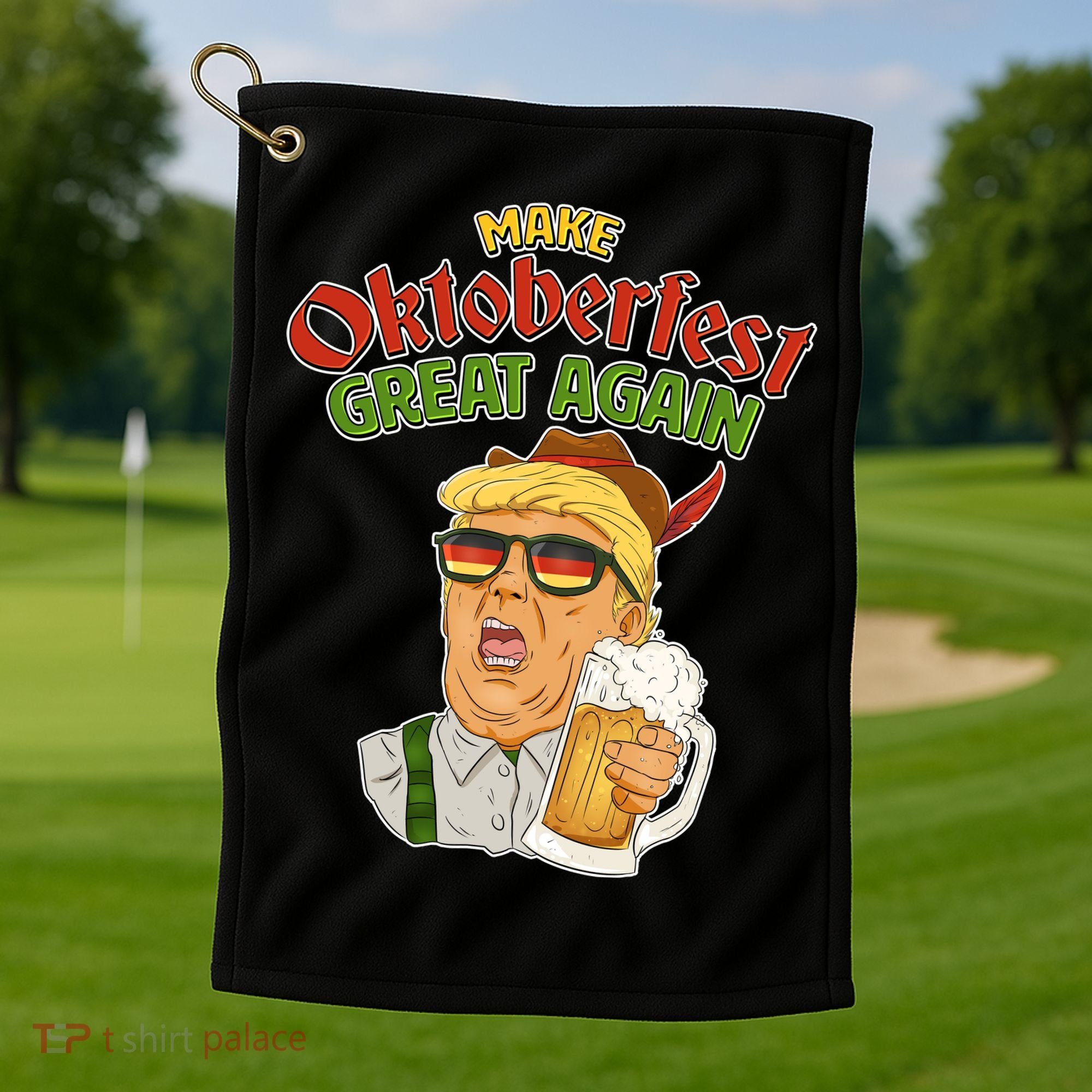 Make Oktoberfest Great Again Golf Towel