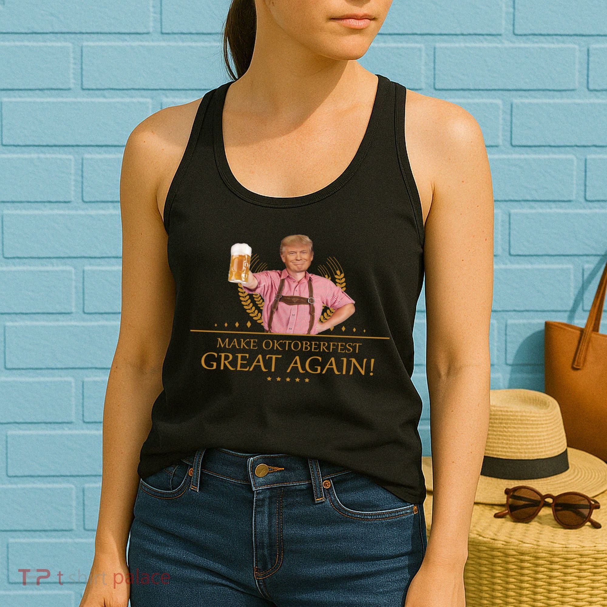 Make Oktoberfest Great Again Donald Trump Women's Tank Top