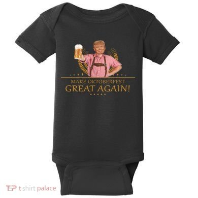 Make Oktoberfest Great Again Donald Trump Baby Bodysuit