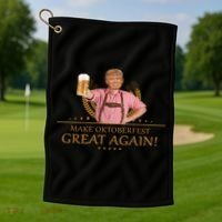 Make Oktoberfest Great Again Donald Trump Golf Towel thumb 1