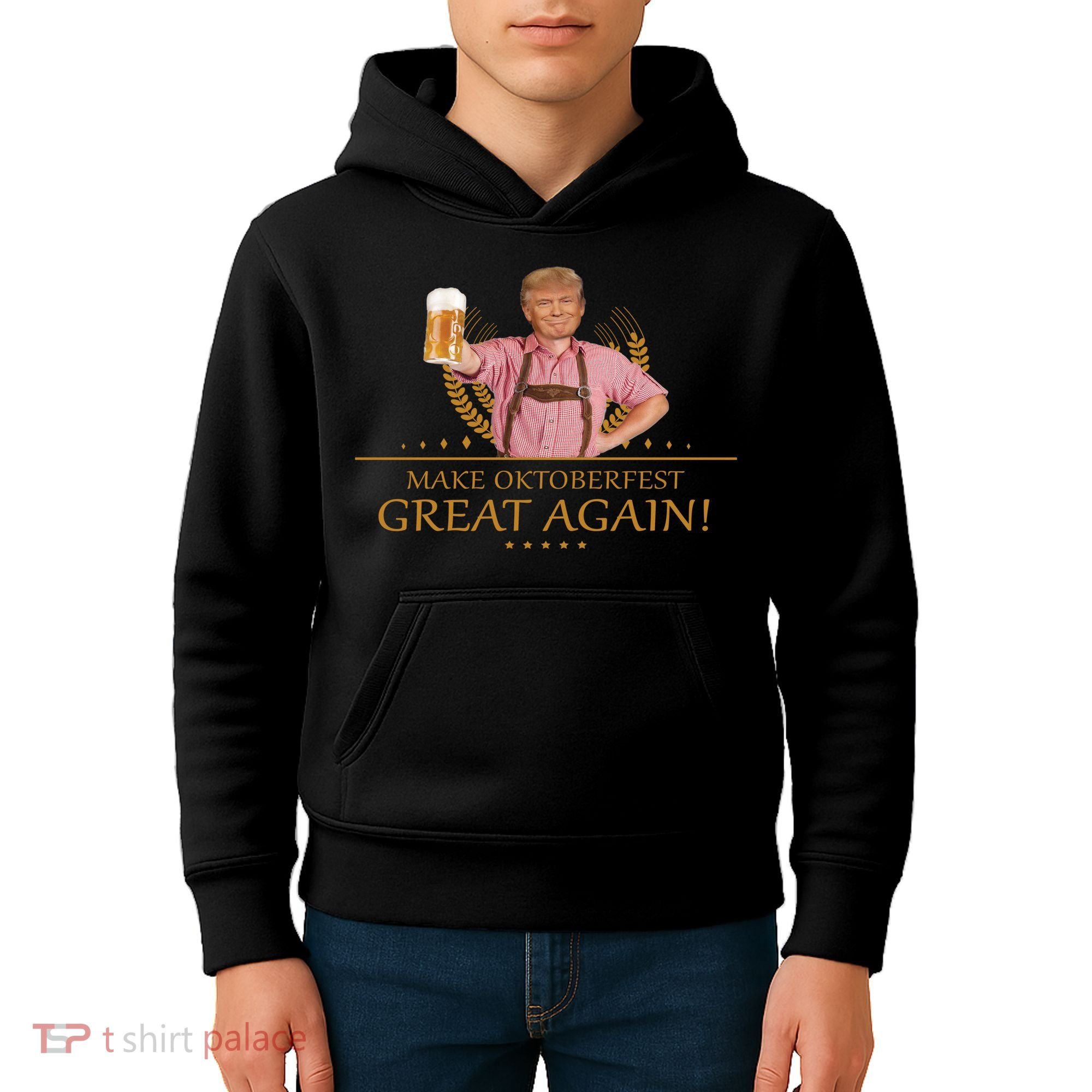 Make Oktoberfest Great Again Donald Trump Kids Hoodie