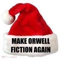 Make Orwell Fiction Again Santa Hat thumb 0