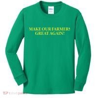 Make Our Farmers Great Again Kids Long Sleeve Shirt thumb 0