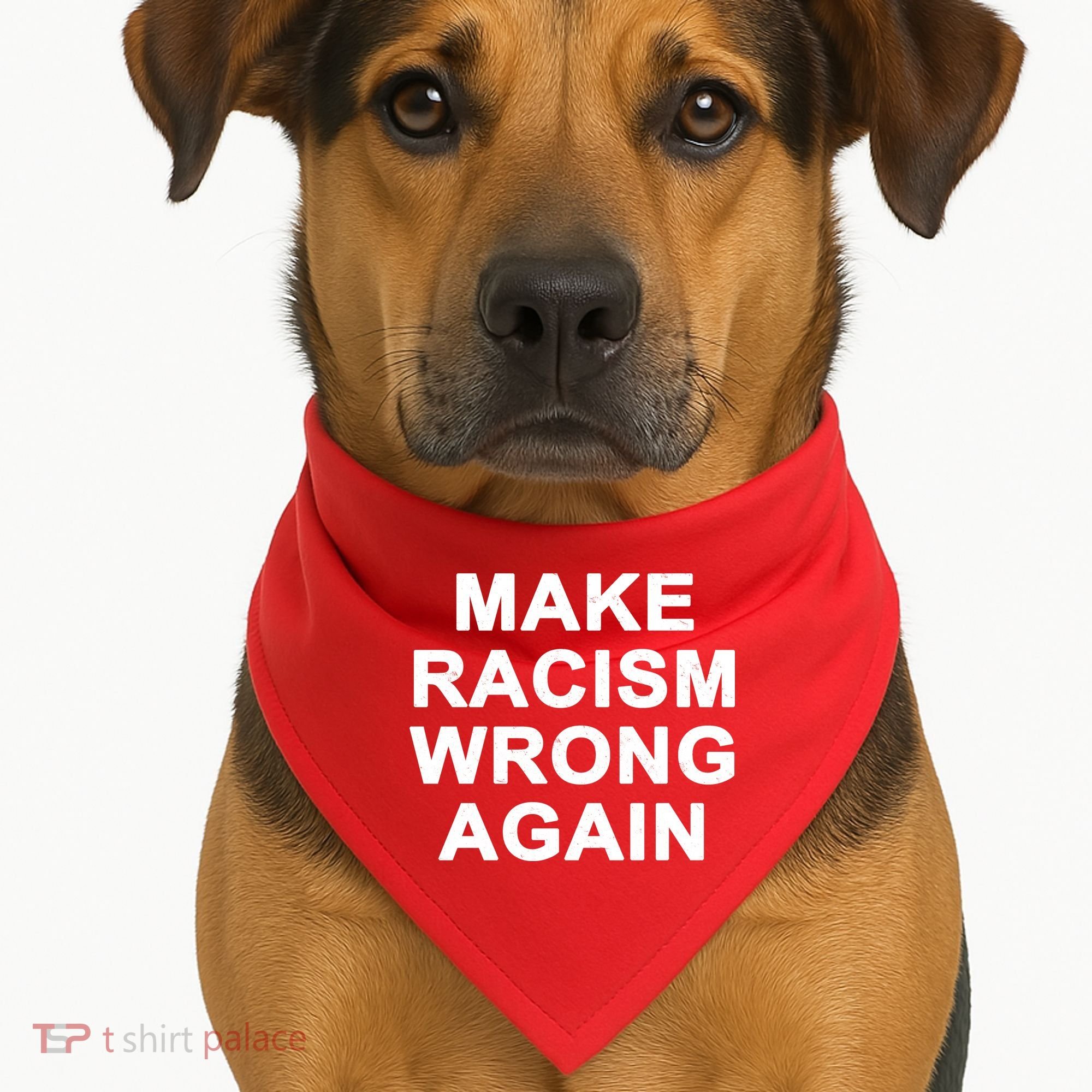 Make Racism Wrong Again USA-Made Doggie Bandana