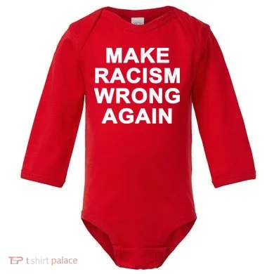 Make Racism Wrong Again Baby Long Sleeve Bodysuit