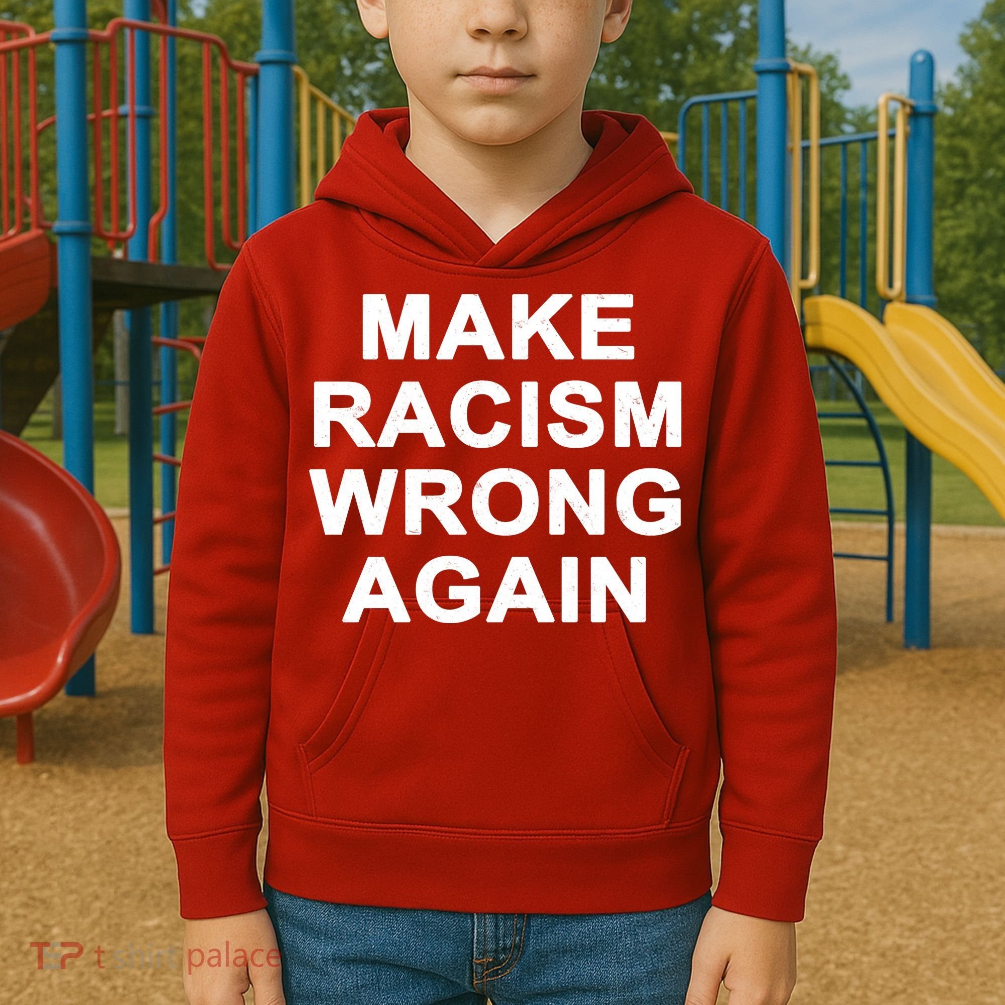 Make Racism Wrong Again Kids Hoodie