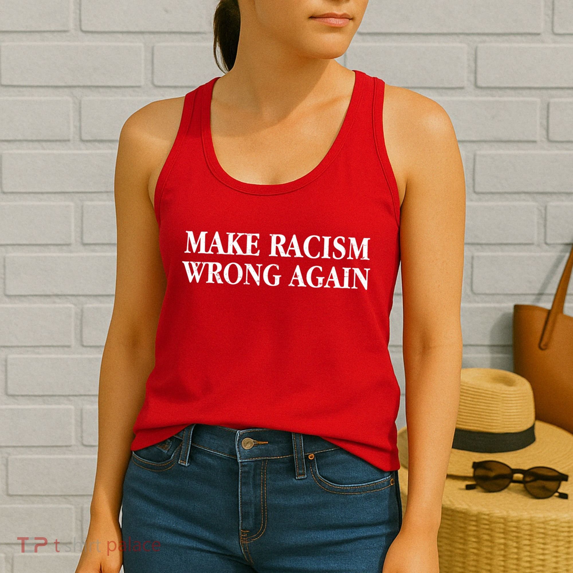 Make Racism Wrong Again Civil Rights Protest Women's Tank Top