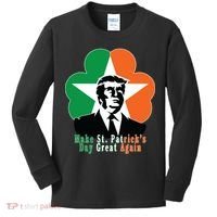 Make St. Patrick's Day Great Again Kids Long Sleeve Shirt thumb 0