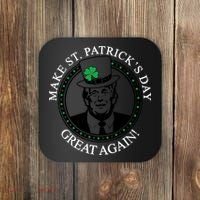 Make St. Patrick's Day Great Again Donald Trump Coaster thumb 0